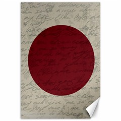 Vintage Flag - Japan Canvas 12  X 18   by ValentinaDesign