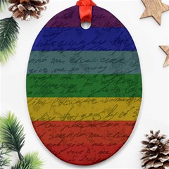 Vintage Flag - Pride Ornament (oval) by ValentinaDesign