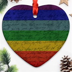 Vintage Flag - Pride Ornament (heart) by ValentinaDesign