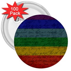 Vintage Flag - Pride 3  Buttons (100 Pack)  by ValentinaDesign