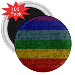 Vintage Flag - Pride 3  Magnets (100 Pack) by ValentinaDesign