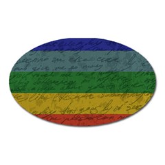 Vintage Flag - Pride Oval Magnet by ValentinaDesign