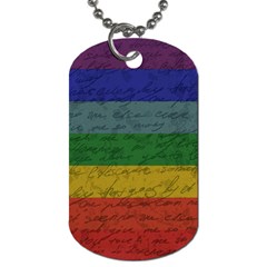 Vintage Flag - Pride Dog Tag (two Sides) by ValentinaDesign