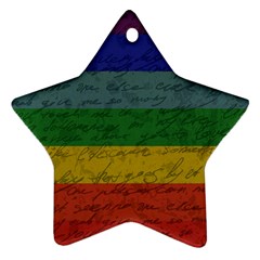 Vintage Flag - Pride Star Ornament (two Sides) by ValentinaDesign