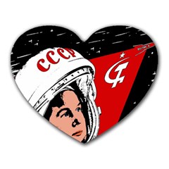 Valentina Tereshkova Heart Mousepads by Valentinaart