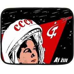 Valentina Tereshkova Double Sided Fleece Blanket (mini)  by Valentinaart