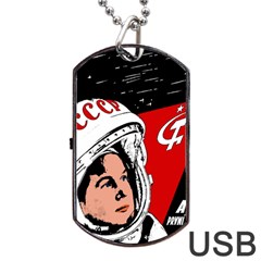 Valentina Tereshkova Dog Tag Usb Flash (two Sides) by Valentinaart