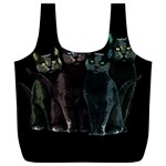 Cats Full Print Recycle Bags (L)  Front