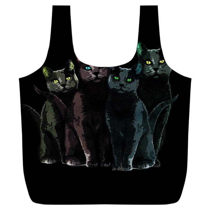 Cats Full Print Recycle Bags (L) 