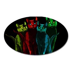 Cats Oval Magnet by Valentinaart