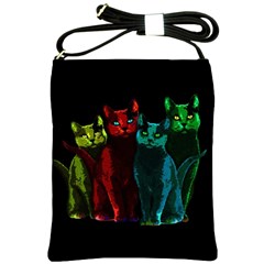 Cats Shoulder Sling Bags by Valentinaart