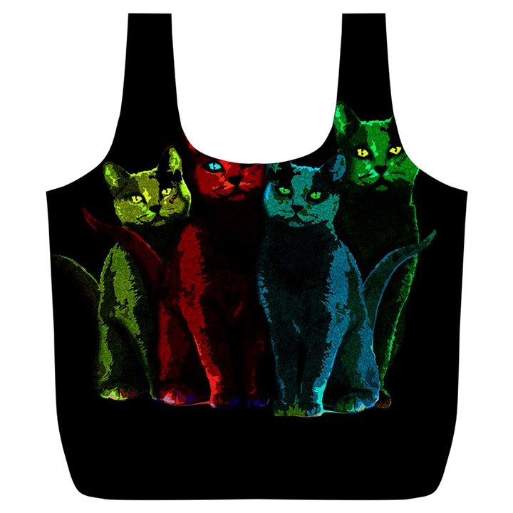 Cats Full Print Recycle Bags (L) 