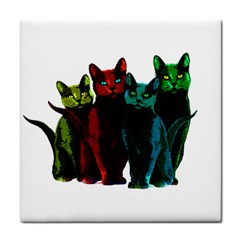 Cats Tile Coasters by Valentinaart