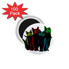 Cats 1 75  Magnets (100 Pack)  by Valentinaart