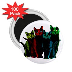 Cats 2 25  Magnets (100 Pack)  by Valentinaart