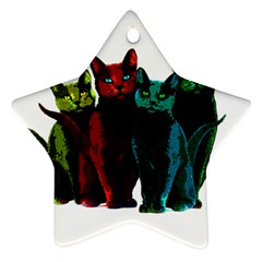 Cats Star Ornament (two Sides) by Valentinaart