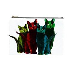 Cats Cosmetic Bag (large)  by Valentinaart