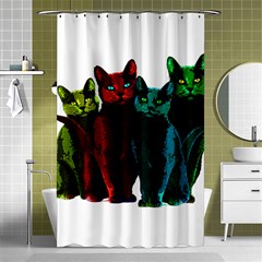 Cats Shower Curtain 48  X 72  (small)  by Valentinaart