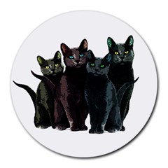 Cats Round Mousepads by Valentinaart