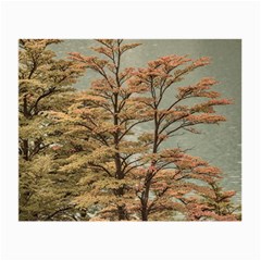 Landscape Scene Colored Trees At Glacier Lake  Patagonia Argentina Small Glasses Cloth by dflcprints