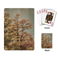 Landscape Scene Colored Trees At Glacier Lake  Patagonia Argentina Playing Card by dflcprints