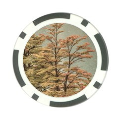 Landscape Scene Colored Trees At Glacier Lake  Patagonia Argentina Poker Chip Card Guard by dflcprints