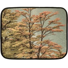 Landscape Scene Colored Trees At Glacier Lake  Patagonia Argentina Fleece Blanket (mini) by dflcprints