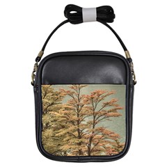 Landscape Scene Colored Trees At Glacier Lake  Patagonia Argentina Girls Sling Bags by dflcprints