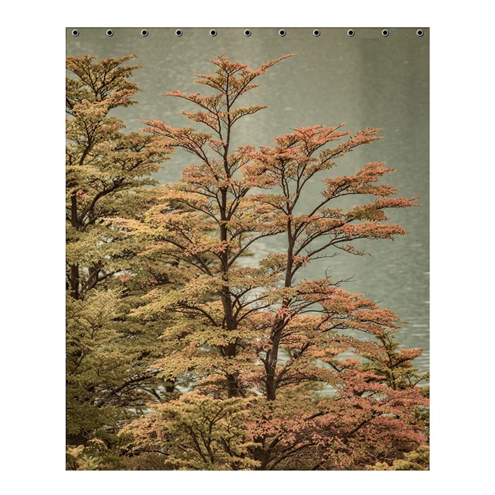 Landscape Scene Colored Trees At Glacier Lake  Patagonia Argentina Shower Curtain 60  x 72  (Medium) 