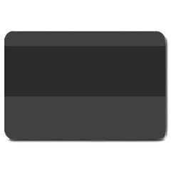 Gray And Black Thick Stripes Large Doormat  by digitaldivadesigns