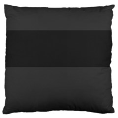 Gray And Black Thick Stripes Large Cushion Case (two Sides) by digitaldivadesigns