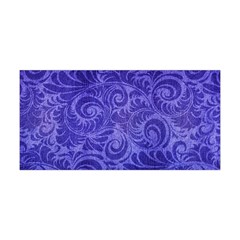 Vibrant Blue Romantic Flower Pattern Yoga Headband