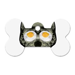 Skull With Fried Egg Eyes Dog Tag Bone (one Side) by dflcprints