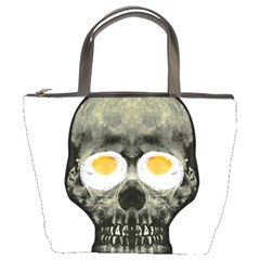 Skull With Fried Egg Eyes Bucket Bags by dflcprints