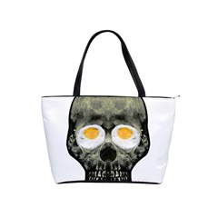 Skull With Fried Egg Eyes Shoulder Handbags by dflcprints