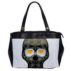 Skull With Fried Egg Eyes Office Handbags by dflcprints