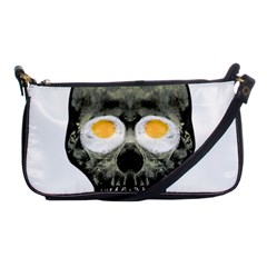 Skull With Fried Egg Eyes Shoulder Clutch Bags by dflcprints