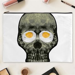 Skull With Fried Egg Eyes Cosmetic Bag (xxxl)  by dflcprints