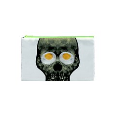 Skull With Fried Egg Eyes Cosmetic Bag (xs) by dflcprints