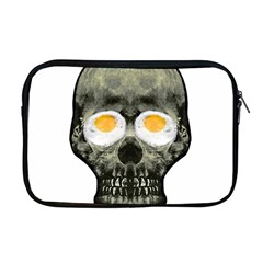 Skull With Fried Egg Eyes Apple Macbook Pro 17  Zipper Case by dflcprints