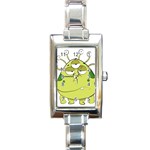 The Most Ugly Alien Ever Rectangle Italian Charm Watch Front