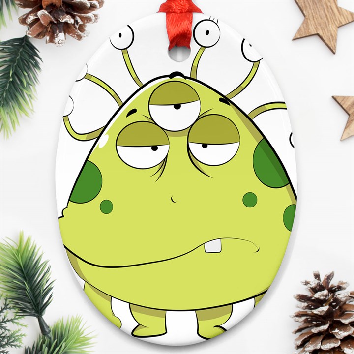 The Most Ugly Alien Ever Ornament (Oval)