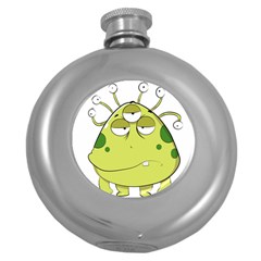 The Most Ugly Alien Ever Round Hip Flask (5 Oz) by Catifornia