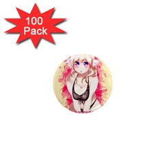 Blonde Hair Bikini Furry Girl 1  Mini Magnets (100 Pack) 