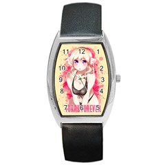 Blonde Hair Bikini Furry Girl Barrel Style Metal Watch by Catifornia