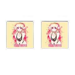 Blonde Hair Bikini Furry Girl Cufflinks (square) by Catifornia