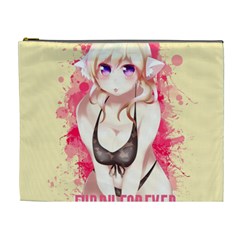 Blonde Hair Bikini Furry Girl Cosmetic Bag (xl) by Catifornia