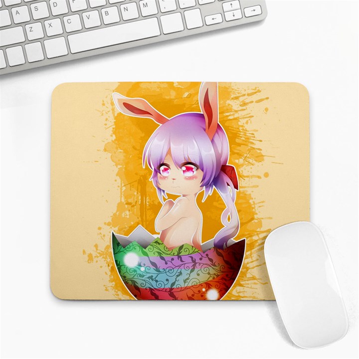 Easter Bunny Furry Large Mousepads