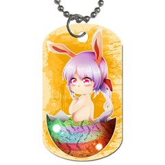 Easter Bunny Furry Dog Tag (one Side) by Catifornia