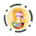 Easter Bunny Furry Poker Chip Card Guard Front